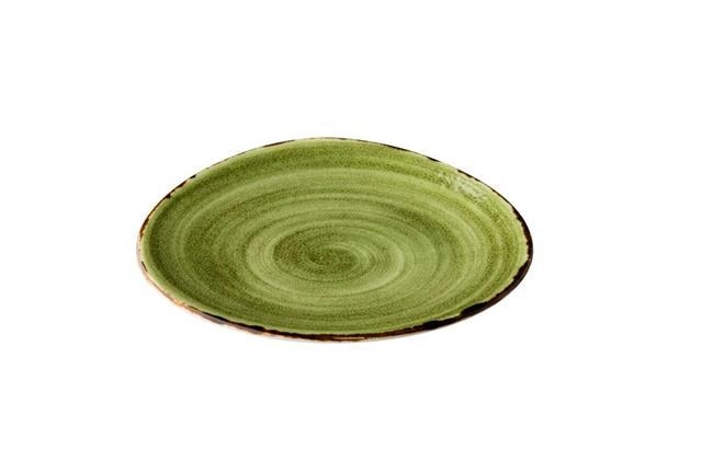 Talerz trójkątny, Ø270 mm, zielony | FINE DINE, Jersey