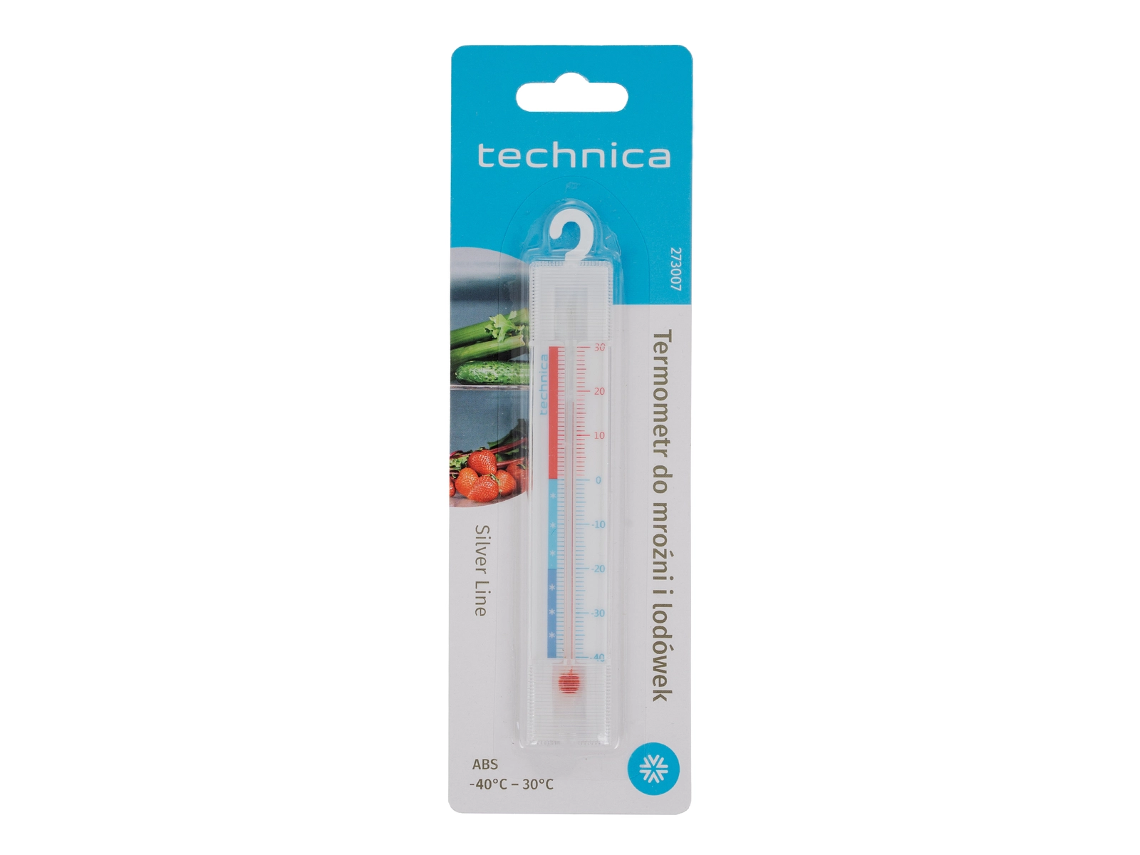 Termometr do mroźni i lodówek od -40 do 30°C | TECHNICA, Silver Line