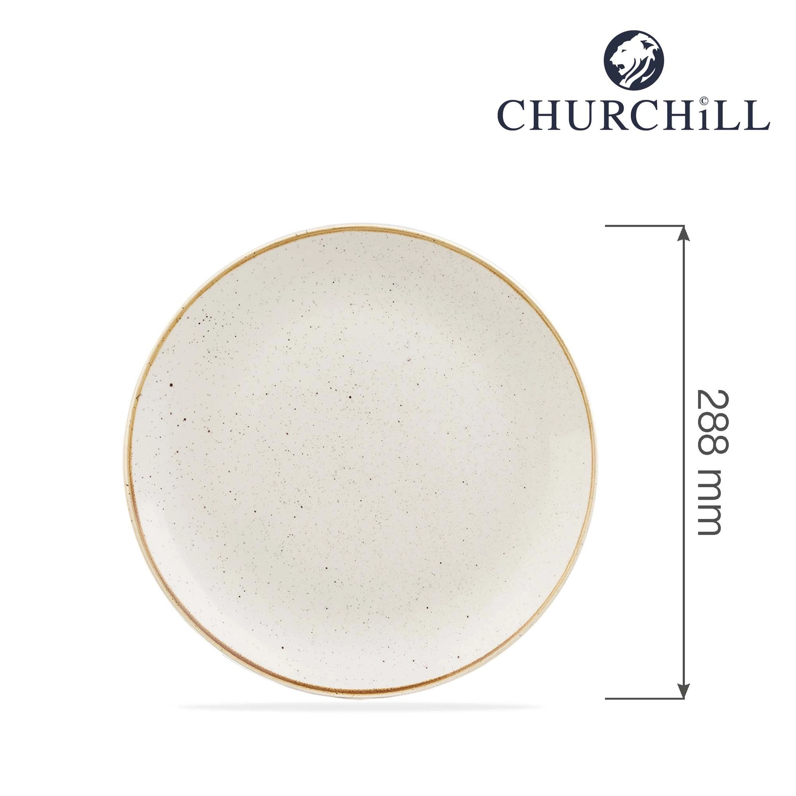 Talerz płytki, Ø288 mm | CHURCHILL, Stonecast Barley White