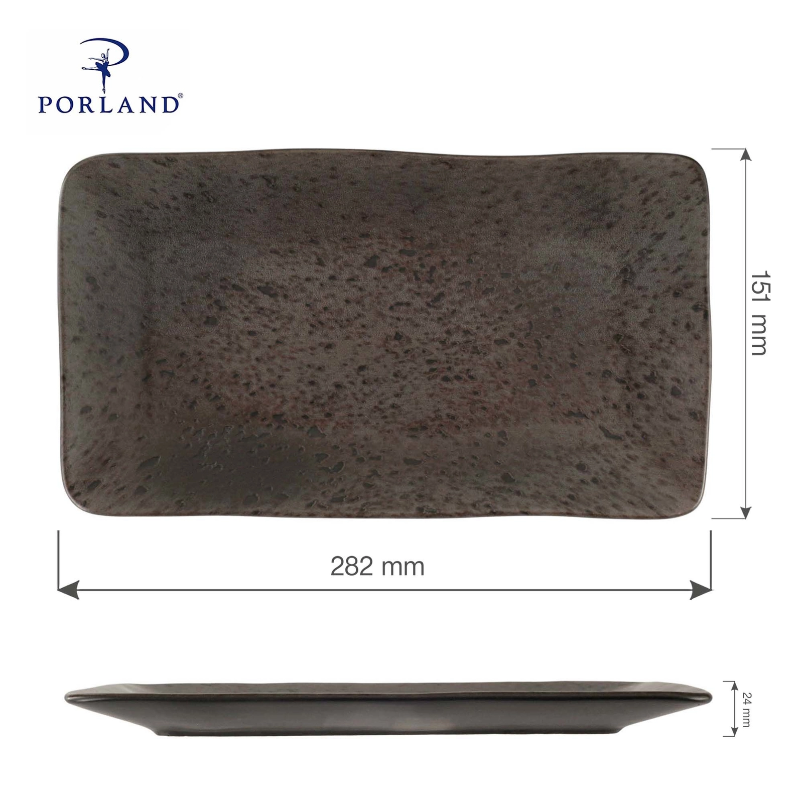 Półmisek prostokątny, 280×150 mm | PORLAND, Ironstone
