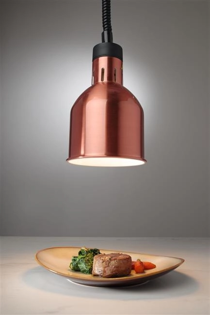 Lampa do podgrzewania potraw wisząca, cylindryczna, ⌀175 mm, 0,25 kW, 230 V, 175×250 mm | HENDI, 273890