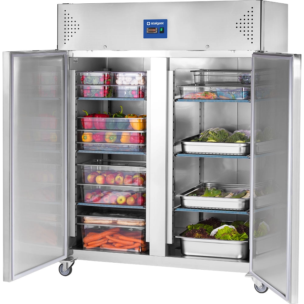 Szafa chłodnicza 2-drzwiowa ze stali nierdzewnej, GN 2/1, 1300 l, 1340x680x1400 mm | STALGAST, 830130