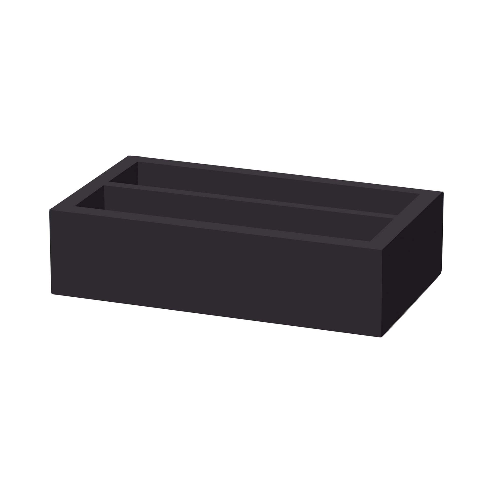 Skrzynka na sztućce dwudzielna, 275×165×70 mm, czarna | FINE DINE, Madeira Black