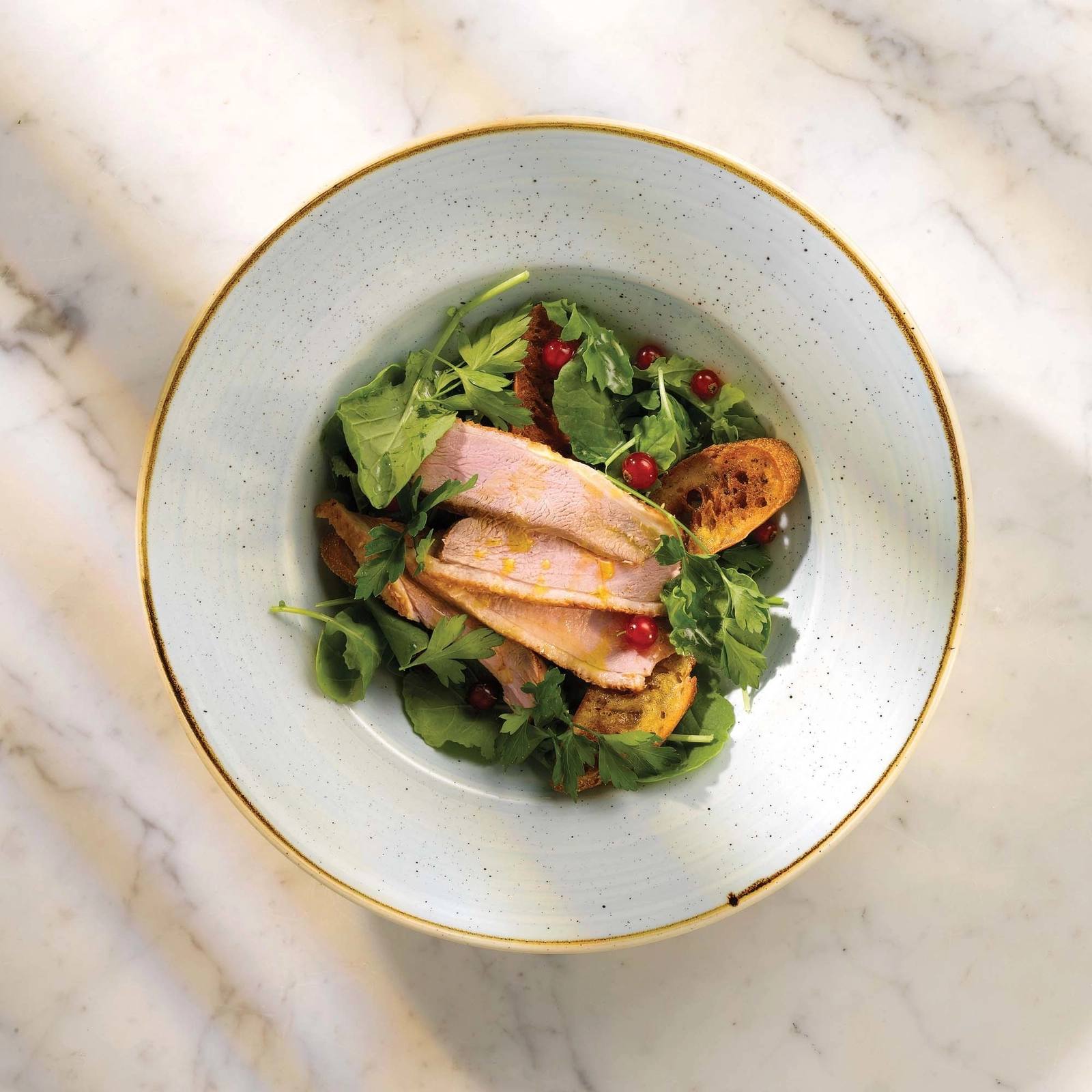 Talerz płytki, Ø324 mm | CHURCHILL, Stonecast Duck Egg Blue