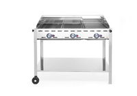 Grill gazowy Green Fire 3-palnikowy 17,4 kW, 1078x612x825 mm | HENDI, Profi Line