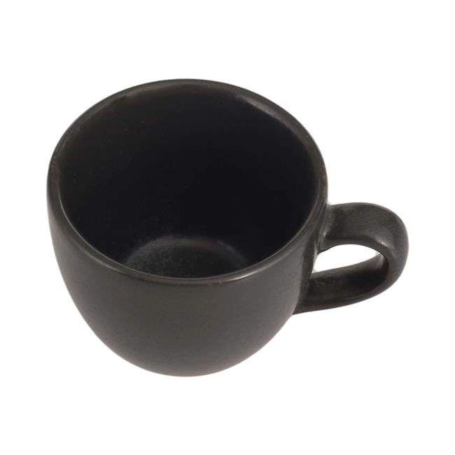 Filiżanka z porcelany do espresso, 80 ml, czarna | FINE DINE, Coal