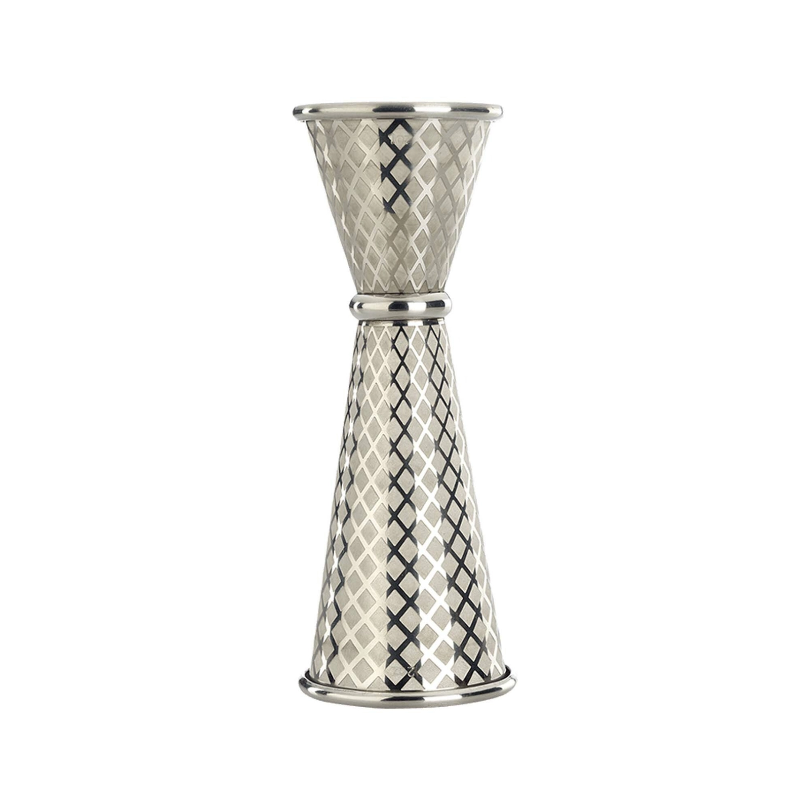 Miarka barmańska w stylu japońskim Diamond Lettice, ze stali nierdzewnej, 30/60 ml | BARFLY, Diamond Lettice