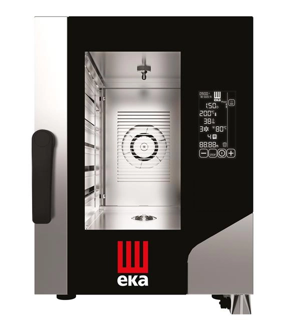 Piec konwekcyjno-parowy 6×GN 1/1, elektryczny 400V/7,8 kW, 500×930×700 mm | TECNOEKA, Millennial Black Mask