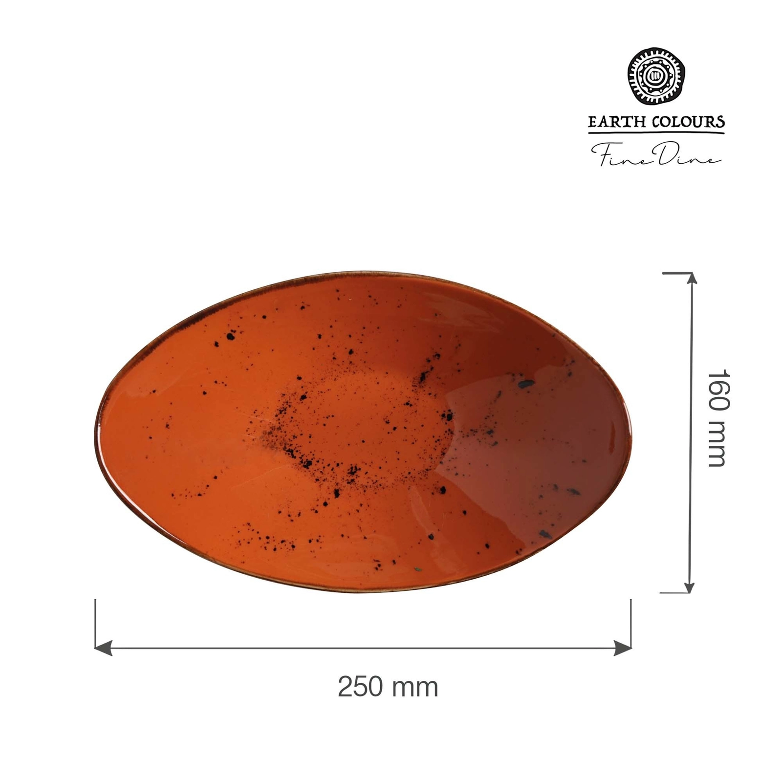 Miska łódka, 250x160 mm, pomarańczowa | FINE DINE, Dahlia