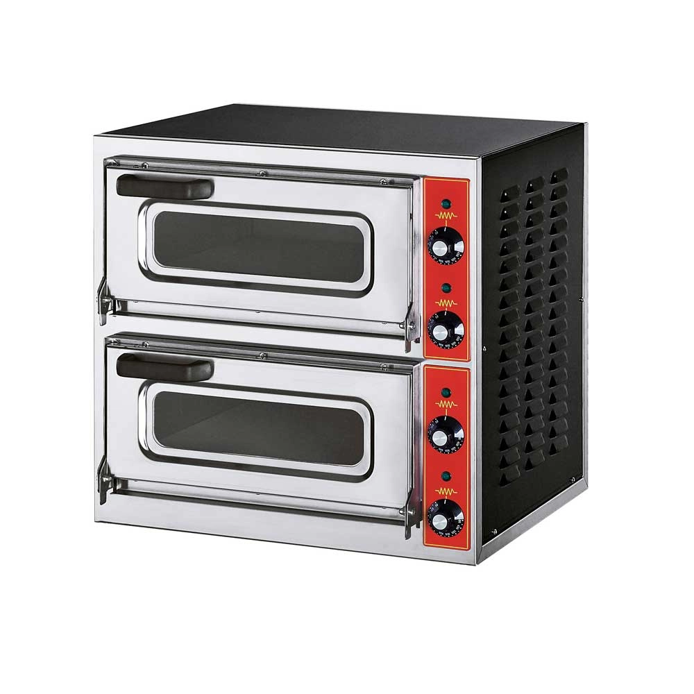 Piec do pizzy 2-komorowy, Ø40 cm, 4.4 kW, 400 V, 555×460×535 mm | GGF, 782120