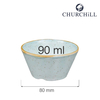 Naczynie do dipów, 90 ml, Ø80 mm | CHURCHILL, Stonecast Duck Egg Blue