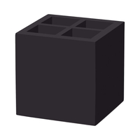 Skrzynka na sztućce i serwetki, 150×150×150 mm, czarna | FINE DINE, Madeira Black