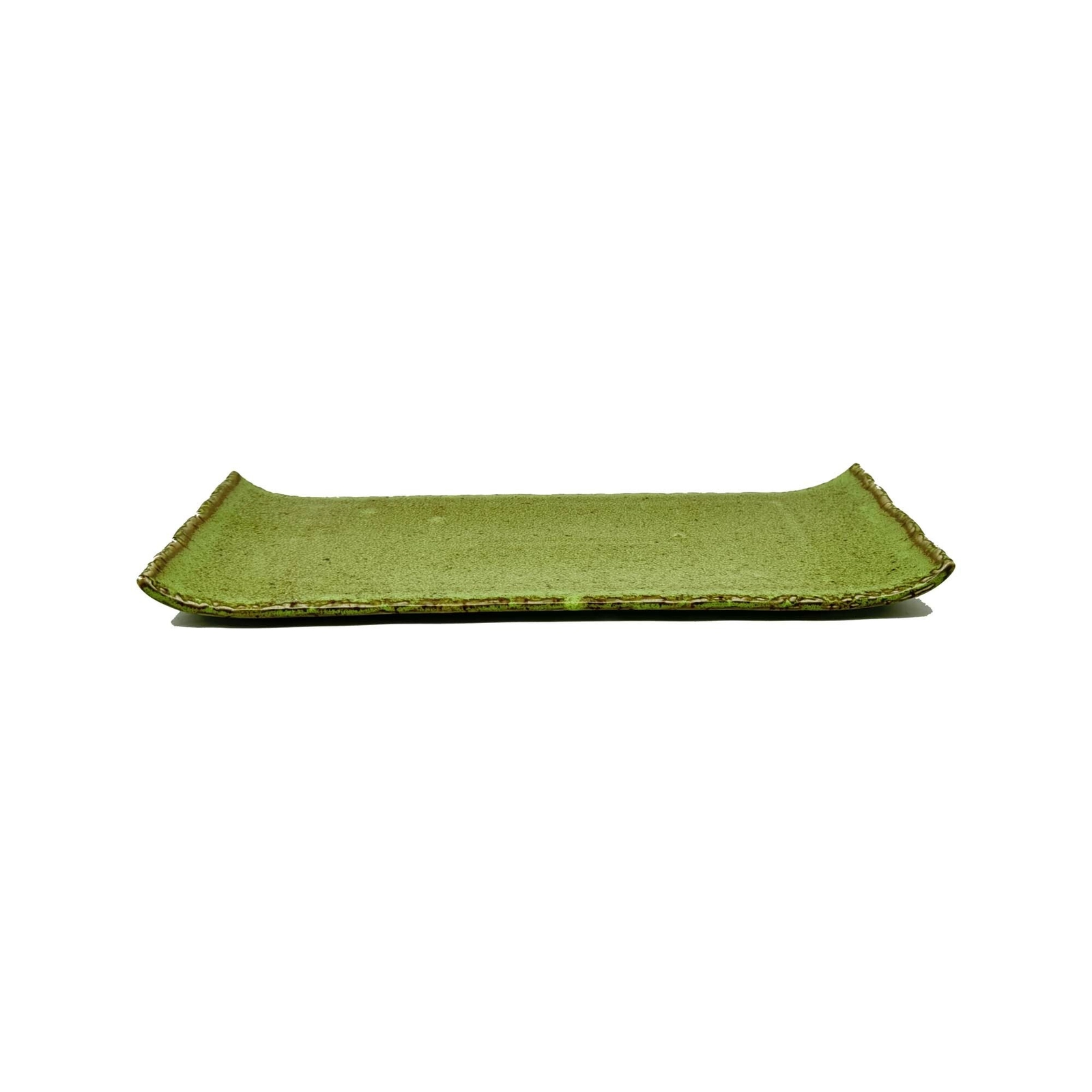 Talerz prostokątny, 260×115 mm, zielony | FINE DINE, Edenic