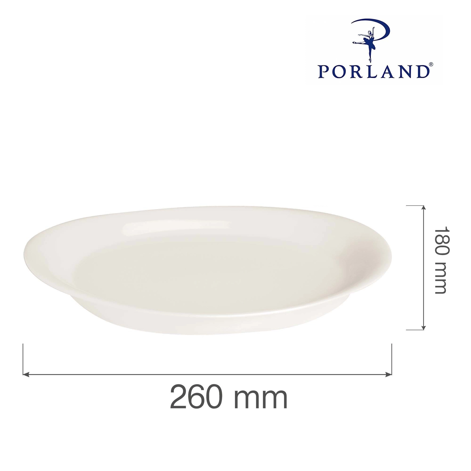 Półmisek owalny, 260×180 mm | PORLAND, Dove