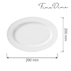 Półmisek owalny, 290×200 mm | FINE DINE, Bianco