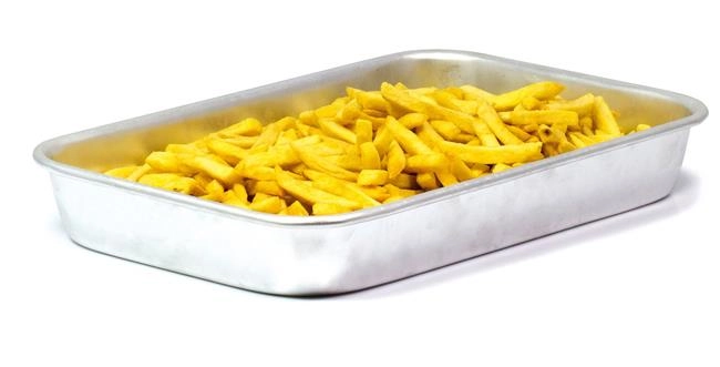 Taca na mięso i frytki, aluminiowa, 470x310x75 mm | HENDI, 630303