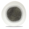 Talerz płytki o organicznym kształcie, Ø286 mm | CHURCHILL, Raku Quartz Black