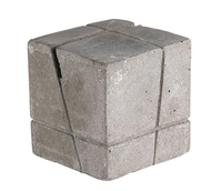 Zestaw 4 szt. stojaków na karty z betonu 30x30x30 mm, szary | APS, 71493