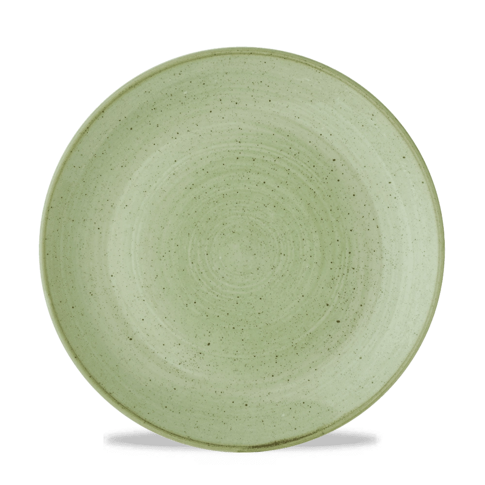 Talerz płytki coupe, Ø305 mm | CHURCHILL, Evolve Stonecast Sage Green