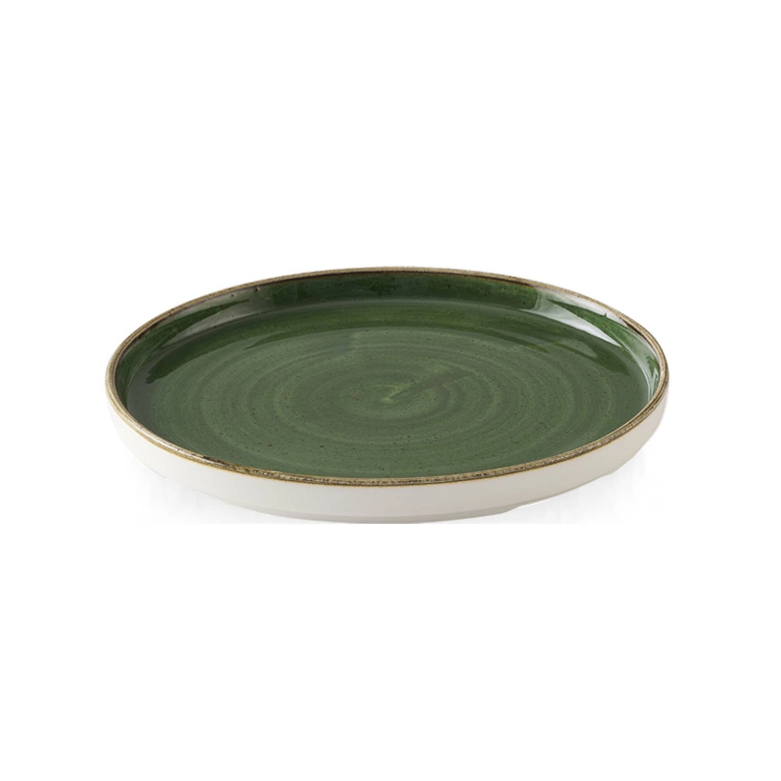 Talerz płytki z rantem Ø210 mm, zielony | CHURCHILL, Stonecast Sorrel Green