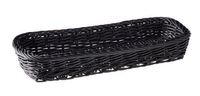 Koszyk na sztućce z polipropylenu 270x100x45 mm, czarny | APS, Economic