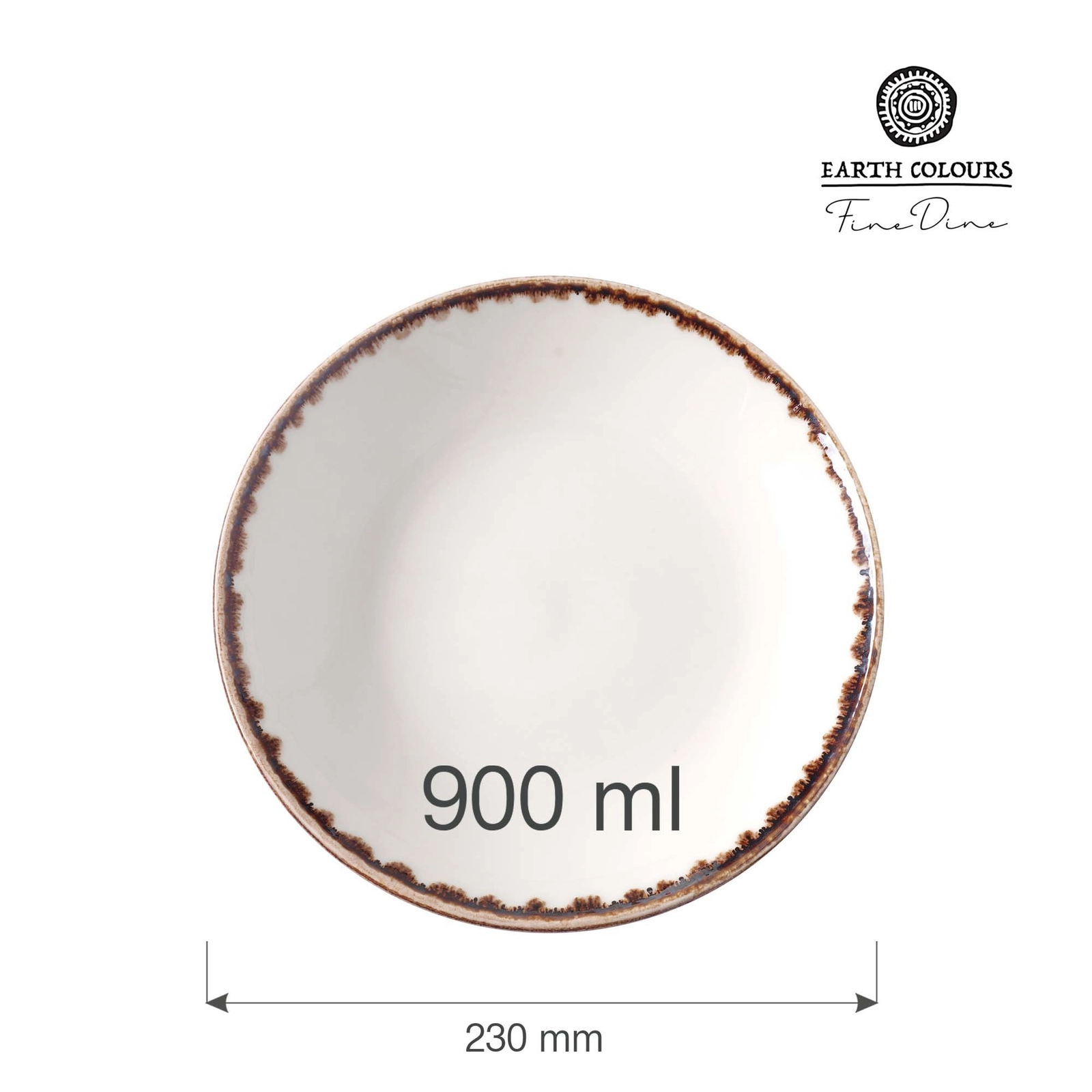 Talerz głęboki coupe, Ø230 mm, 900 ml, pomarańczowy | FINE DINE, Vanilla