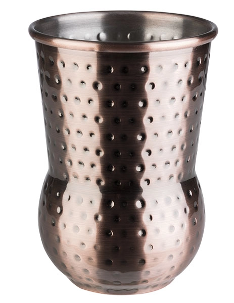 Pucharek do koktajli ze stali nierdzewnej 0,4 l, miedziany, matowy, młotkowany | APS, JulepMug