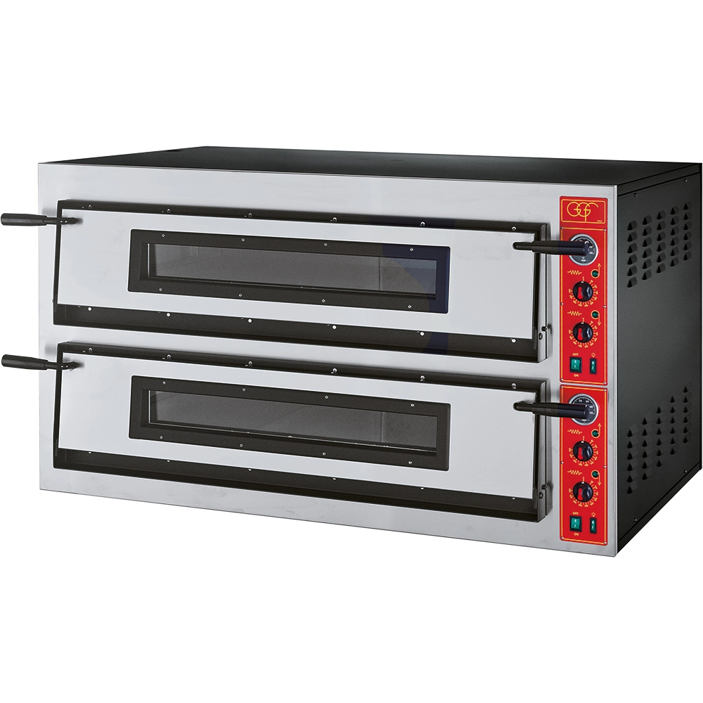 Piec do pizzy, 2×6×Ø36 cm, 18 kW, 400 V, 1370×850×750 mm | GGF, FR-Line