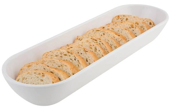 Półmisek owalny z melaminy 510x155 mm, biały | APS, Pure