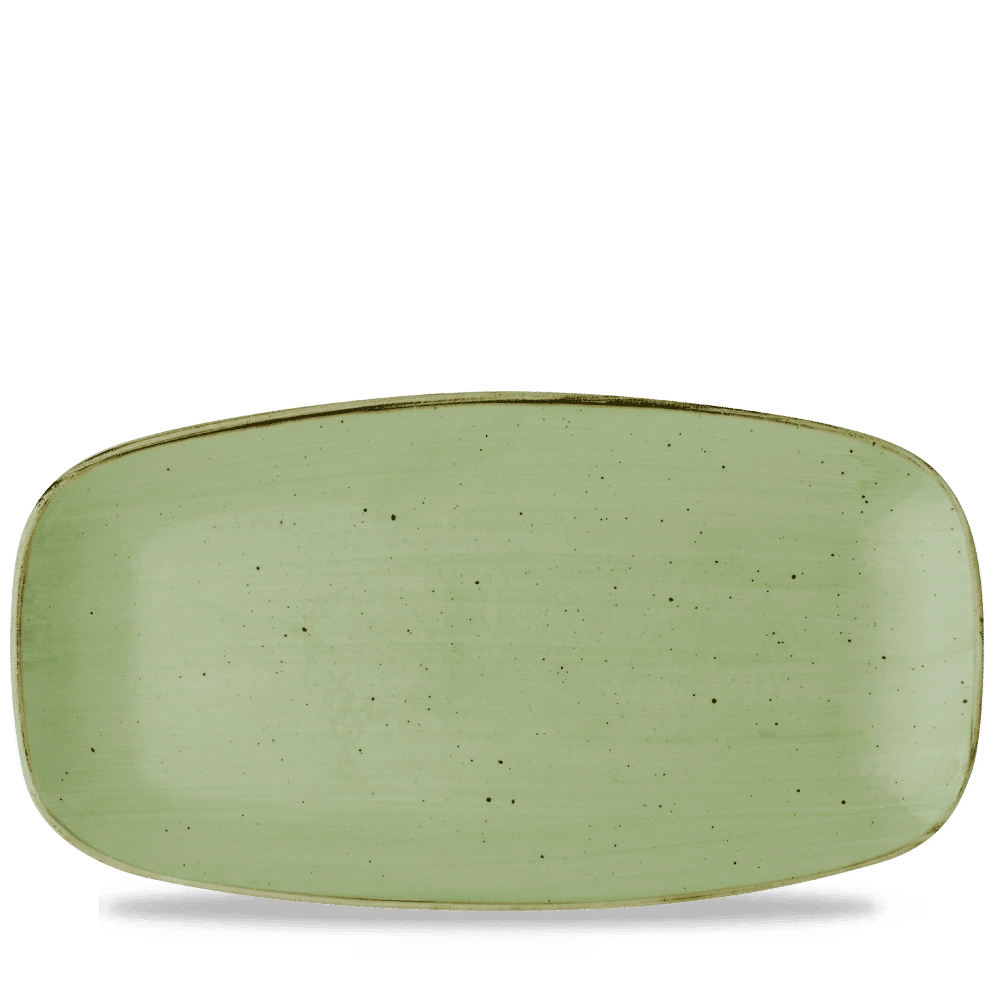 Talerz podłużny szefa kuchni, 300×150 mm | CHURCHILL, Stonecast Sage Green