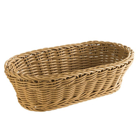 Koszyk owalny z polipropylenu 280x160x80 mm, beżowy | APS, Profi Line