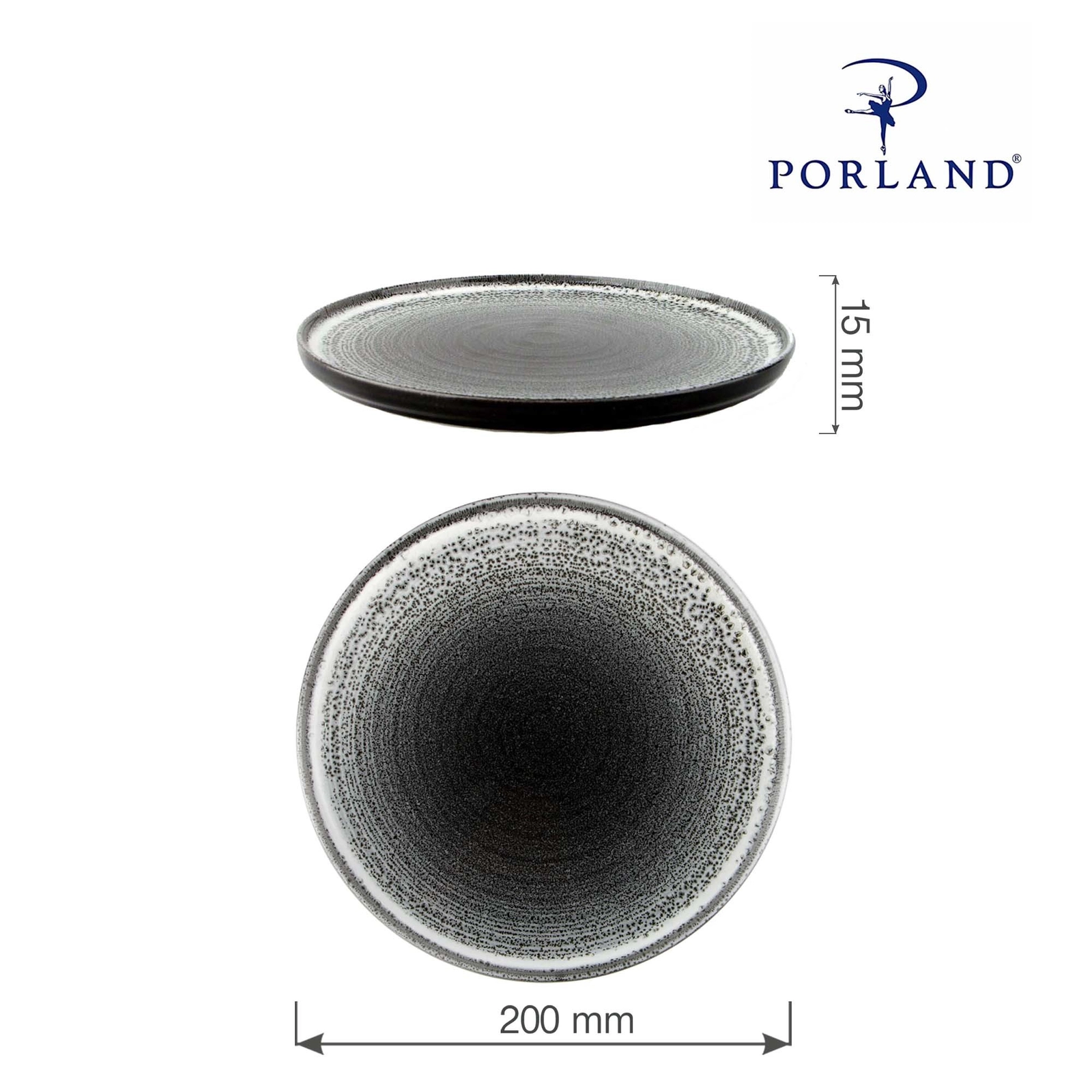 Talerz płytki z wysokim rantem, Ø200 mm | PORLAND, Twilight