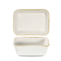 Naczynie do lasagne prostokątne, 160×120×50 mm, 600 ml | CHURCHILL, Stonecast Barley White