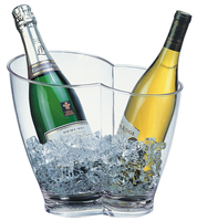 Pojemnik podwójny na wino lub szampana 305x215x260 mm z tworzywa przeźroczystego | APS, 36056