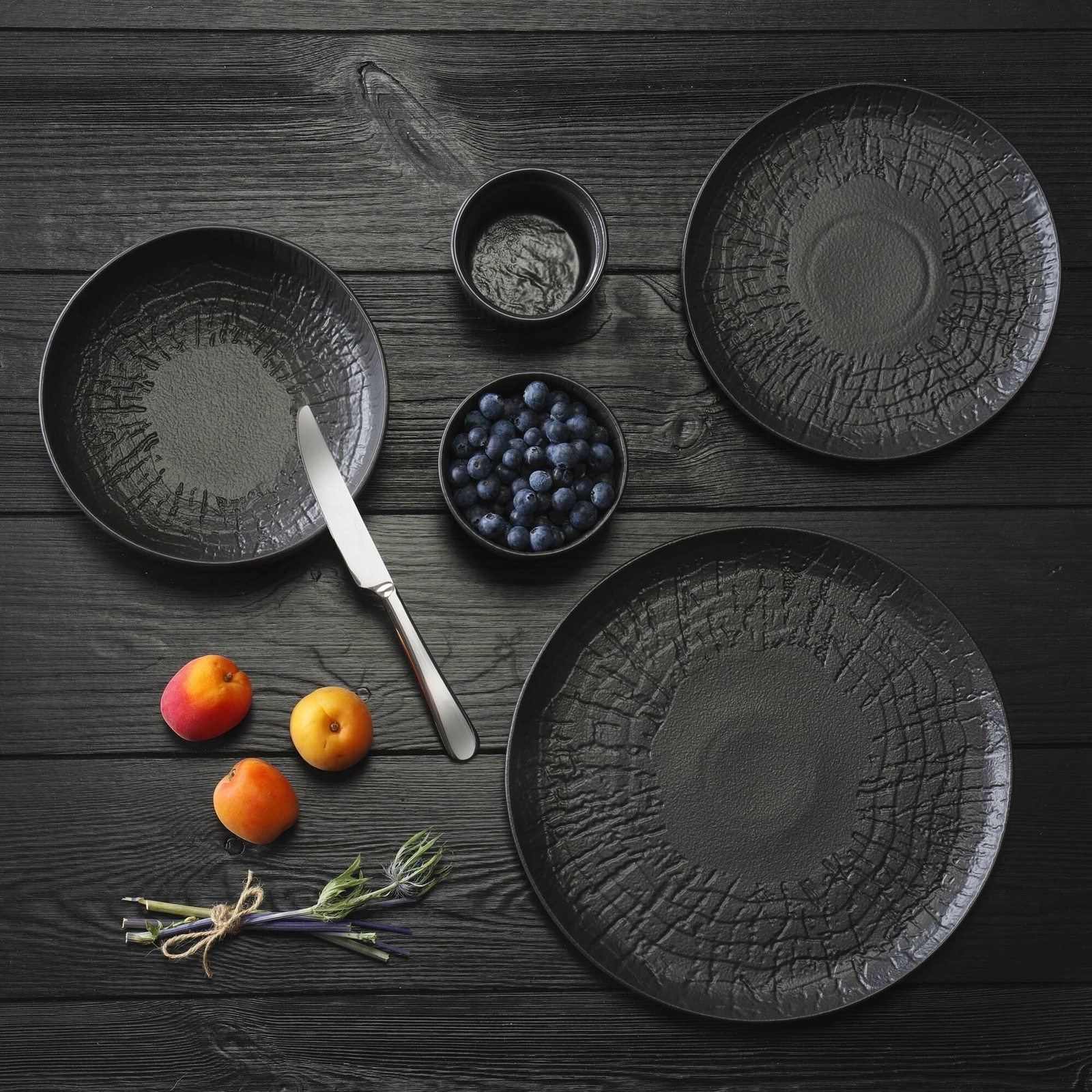 Miska gniazdo, Ø130 mm, czarna | FINE DINE, Crust