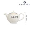 Dzbanek na herbatę, 426 ml | CHURCHILL, Stonecast Barley White