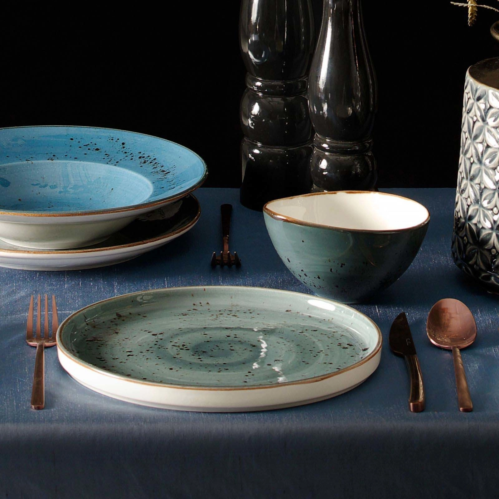 Talerz z wysokim rantem Ø270 mm, szary | FINE DINE, Arando