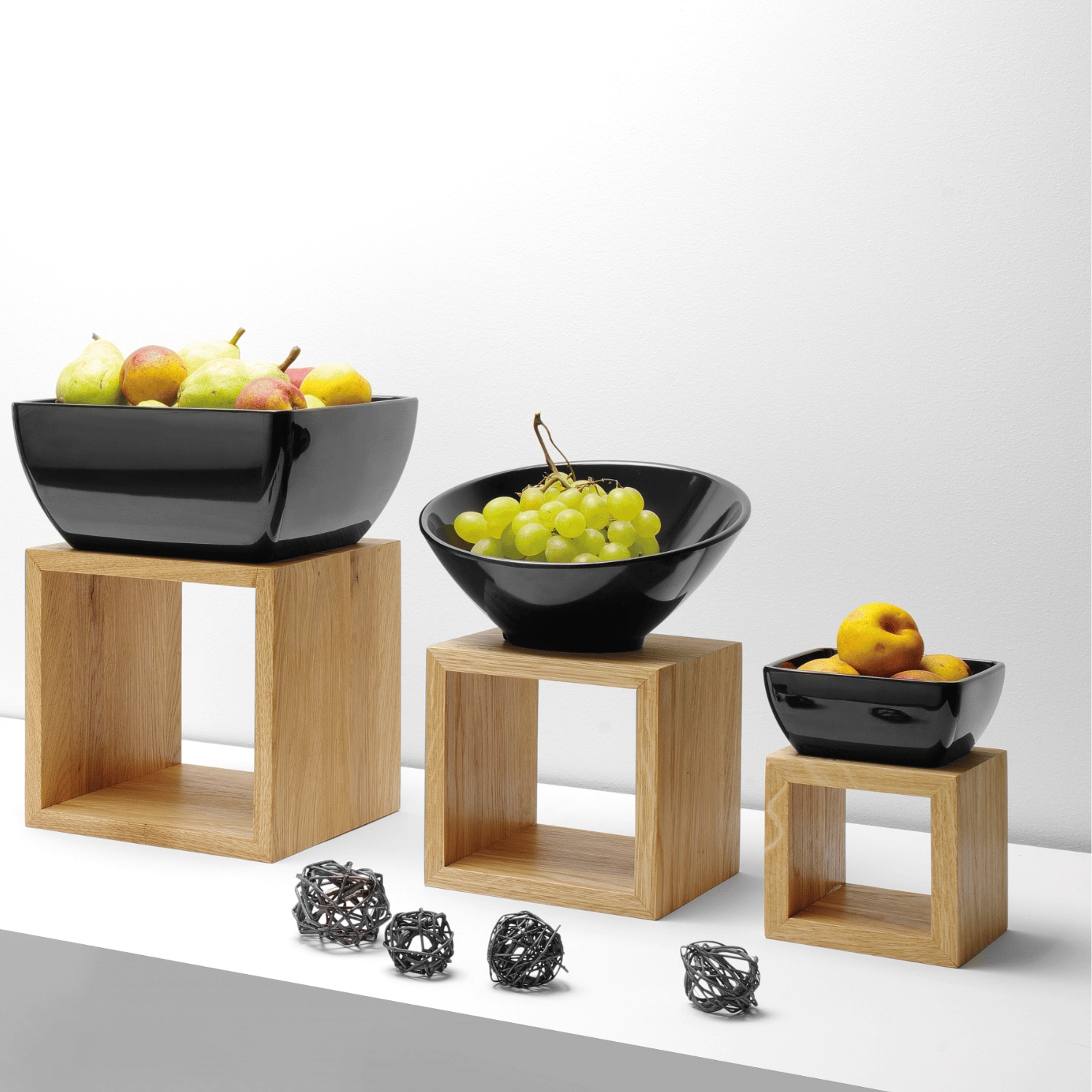 Miska kwadratowa z melaminy, 125×125×65 mm, grafitowa | FINE DINE, 562710