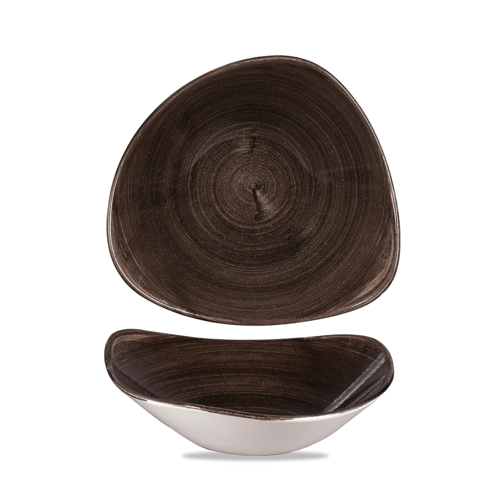 Miska trójkątna, Ø235 mm | CHURCHILL, Stonecast Patina Iron Black