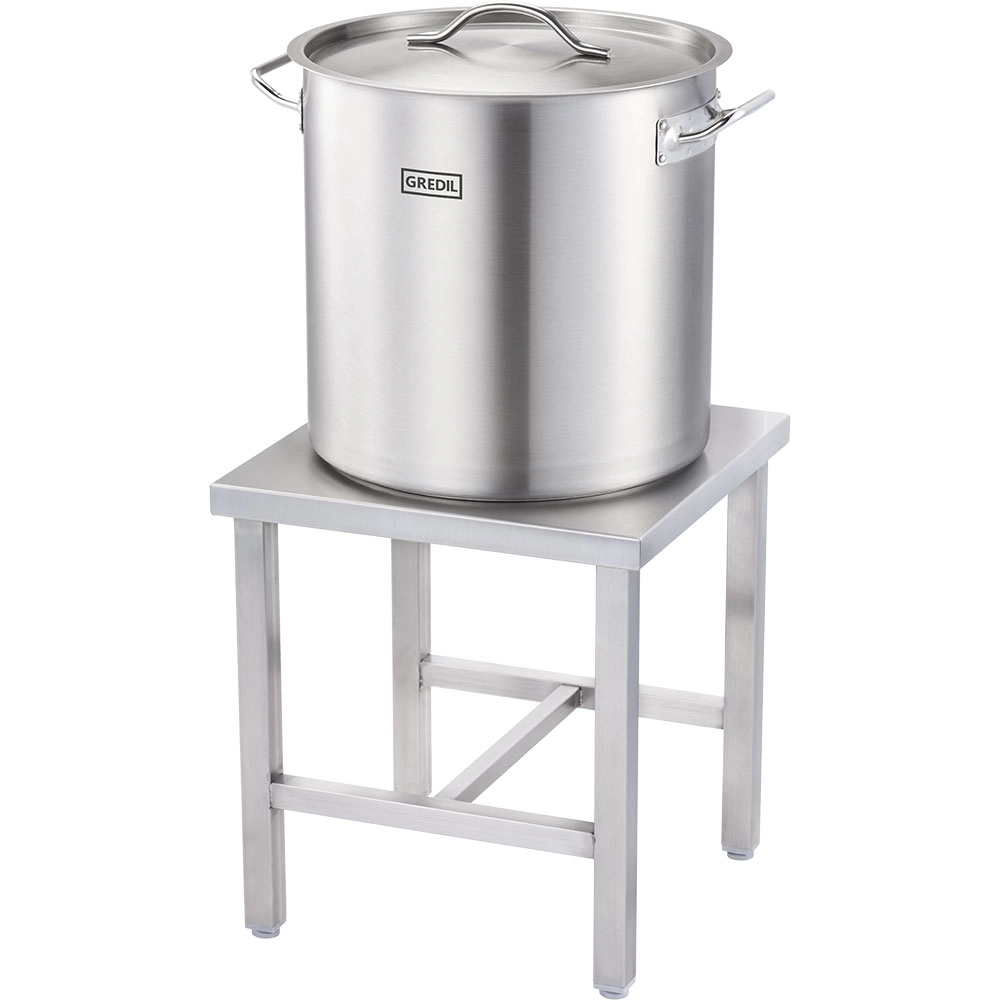 Garnek wysoki ze stali nierdzewnej z pokrywką, o średnicy 400 mm, 50.3 l | GREDIL, 011405