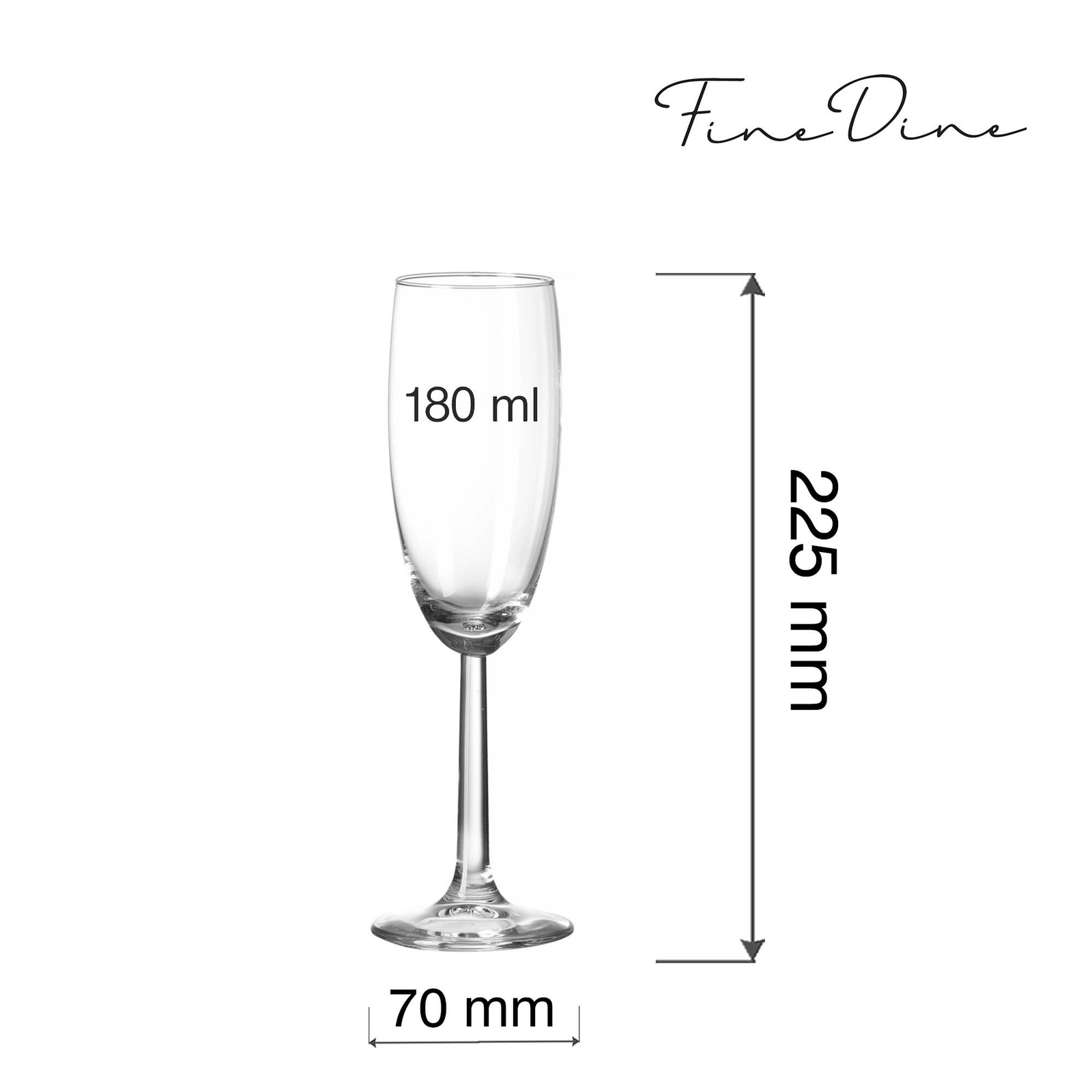 Kieliszek do szampana, 180 ml | FINE DINE, Volare Banquet