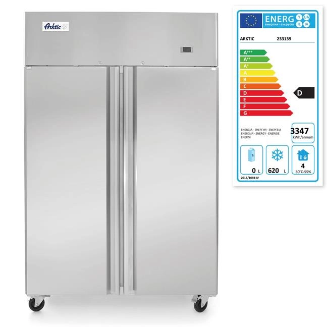 Szafa mroźnicza 2-drzwiowa, 900 l, 230V, 0,750 kW, 1200x740x1950 mm | ARKTIC, 233139