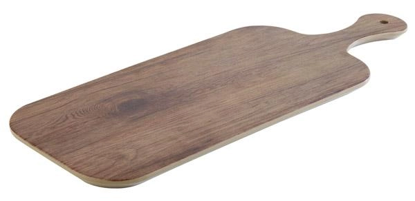 Taca z melaminy 400x200 mm, prostokątna, ciemny dąb | APS, Oak