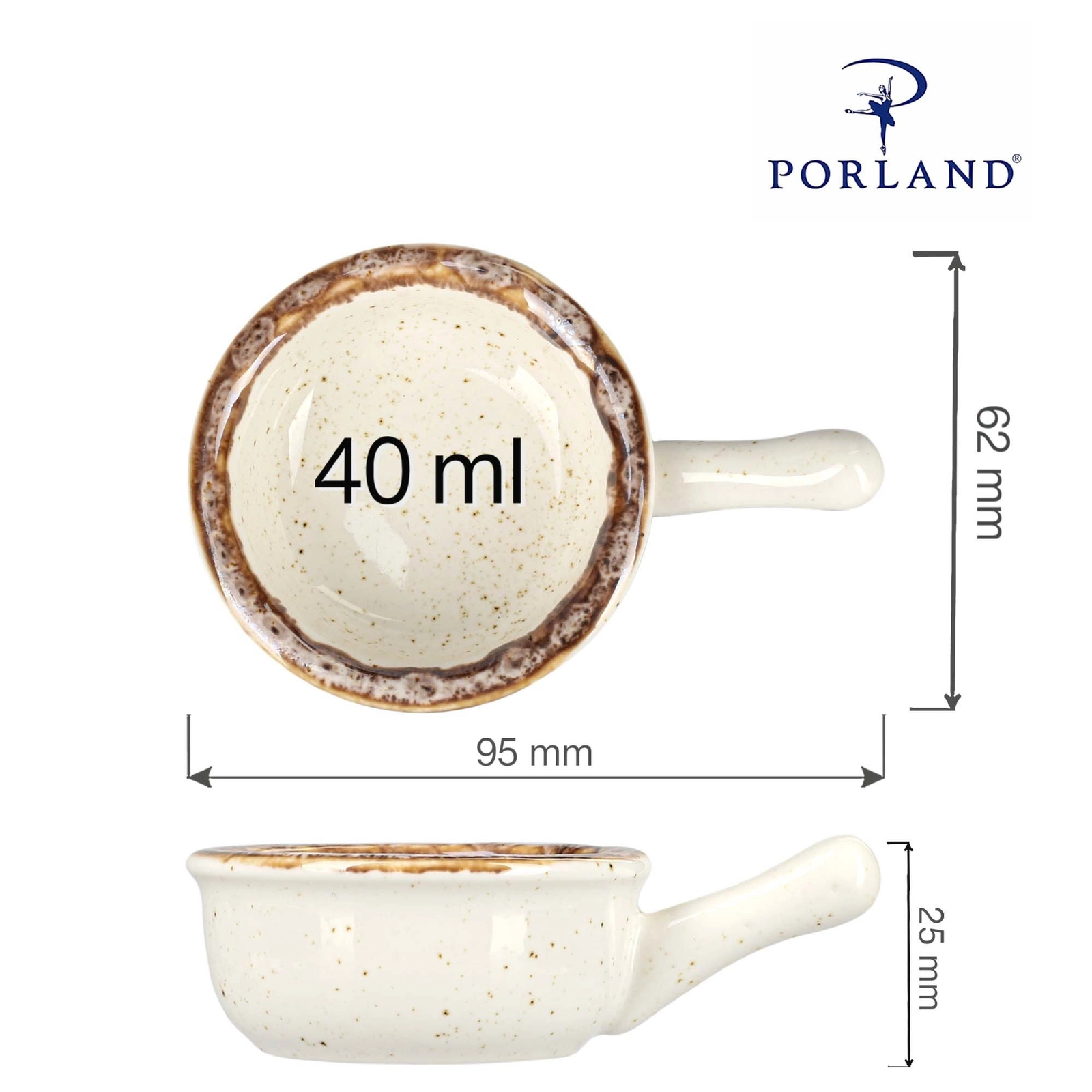 Mini naczynie z rączką, Ø60 mm | PORLAND, Seasons Sand