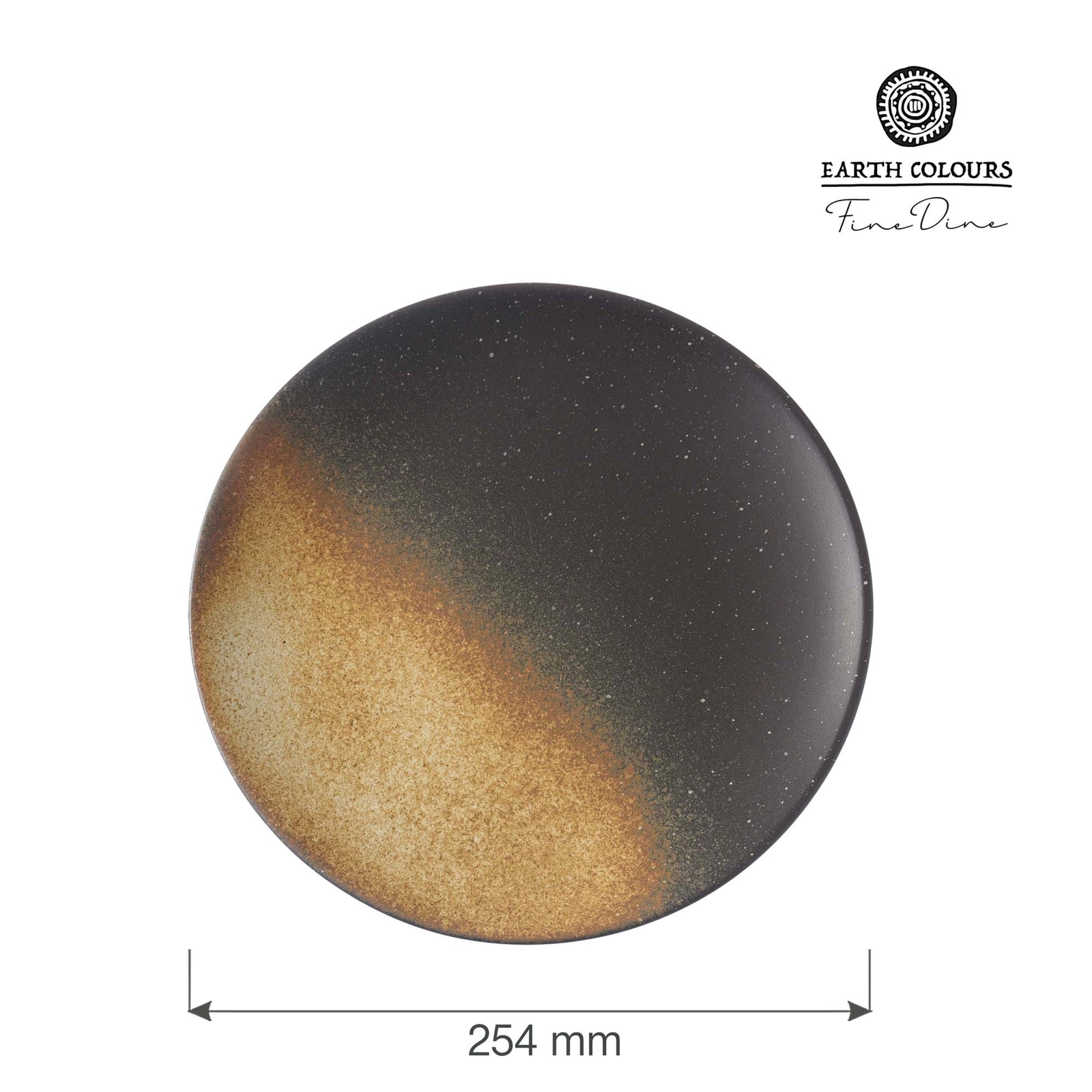 Talerz płytki, Ø254 mm, brązowy | FINE DINE, Moon