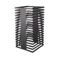 Kolumna bufetowa, 17 poziomów, 250×250×500 mm, czarna | FINE DINE, Skiatos