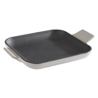 Patelnia żeliwna emaliowana 130x130x20 mm, czarno-szara | APS, 88222