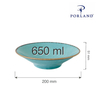 Talerz głęboki, Ø200 mm, 650 ml | PORLAND, Seasons Laguna