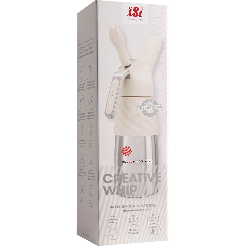 Syfon do bitej śmietany 0,5 l, biały | ISI, Creative Whip, Standard
