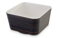 Miska kwadratowa z melaminy 130x130 mm 0,6 l, dąb/kremowa | APS, Universal
